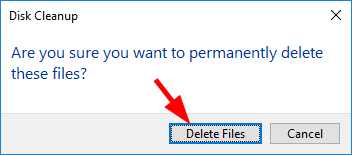 disk clean up delete files